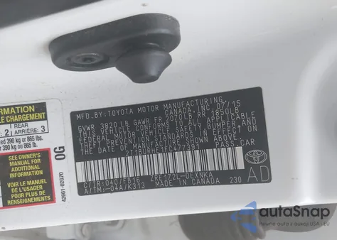 2015 Toyota Corolla Le from USA, damaged, VIN 2T1BURHE1FC477391